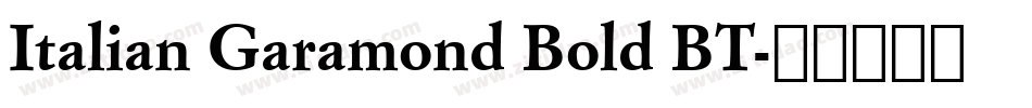 Italian Garamond Bold BT字体转换